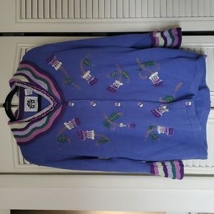 Like new! Vintage Storybook Knits 2pc thistles sweater set